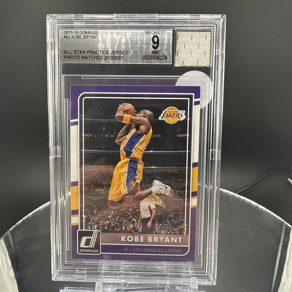 2001 All Star Game Worn KOBE BRYANT Jersey Donruss #62 LAKERS — BGC 9